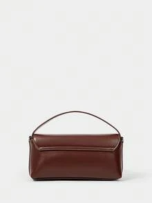 SHECARRY 女士翻盖手提包，简约时尚 - 咖啡 - 查看 6