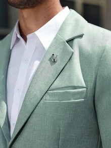 Manfinity Mode 男式纯色插肩袖翻领前扣休闲西装外套