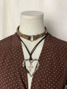 EgrlEra 女式圆点花纹荷叶边下摆短袖衬衫 - 黑色 - 查看 3