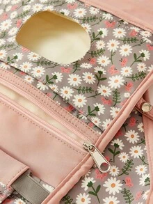 Cozy Pixies 1 Túi thay tã bằng vải Oxford, túi đa năng tiện dụng, có đệm thay tã có thể tháo rời và gấp gọn, có thể treo trên xe đẩy, dùng làm túi đựng tã, túi đựng khăn giấy, thích hợp để cất giữ và sử dụng. - Xám - Xem 7