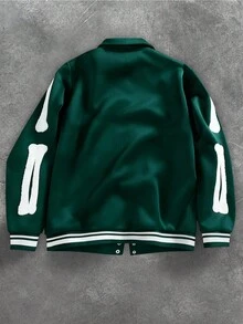 Manfinity EMRG Áo khoác Varsity cổ bẻ, tay dài, đơn hàng khuy, thường ngày, in chữ cho nam. Trang phục Halloween cho nam, Y2K, Thời trang đường phố, Trở lại trường, Quà tặng cho bạn trai Áo khoác xanh lá cây, Áo khoác Letterman, Áo khoác đua xe, Trang phục mùa đông cho nam, Quà tặng hoàn hảo cho bạn trai, Cực kỳ thời trang cho trang phục đường phố, Trường học & Halloween, Mùa thu - Nhiều màu - Xem 2