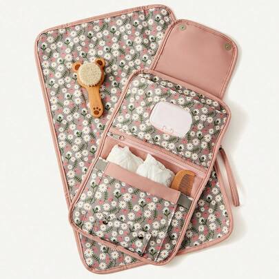 Cozy Pixies 1 Oxford Cloth Changing Bag, All-In-One Multifunctional Bag For Easy Carrying, Detachable And Foldable Baby Changing Pad, Can Be Hung On A Stroller, Diaper Bag, Tissue Bag, Suitable For Storage And Use.