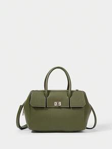 SHECARRY 女士休闲大容量托特包情人节手提包 - 軍綠色 - 查看 4