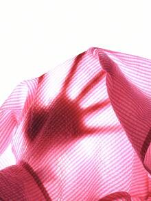 SHEIN Playful Pals 女宝宝荷叶边领条纹时尚可爱长袖T恤套装 - 粉色 - 查看 8