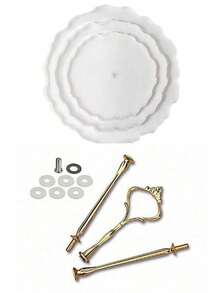 3 件树脂三层水果盘模具、带支架的树脂支架模具、环氧树脂分层托盘模具、树脂和硅胶铸造模具以及用于制作服务台的五金配件 - 白色 - 查看 13