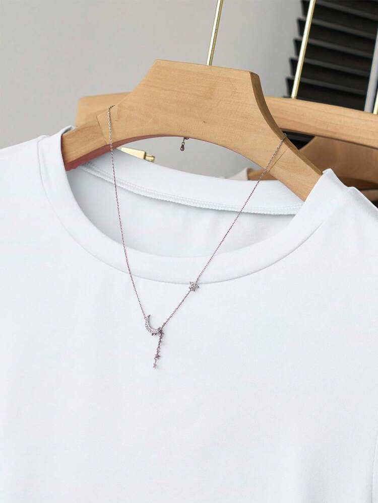 INAWLY 3 件套女士休闲百搭褶皱腰短袖 T 恤，适合夏季 - 彩色 - 查看 8