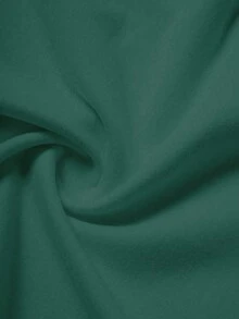 Calvaya Áo thun trơn cổ tròn tay ngắn thường ngày cho nữ - Màu xanh lá cây đậm - Xem 4