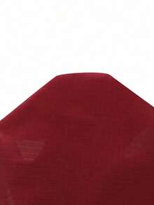 3D刺绣二合一V领荷叶袖女士睡裙娃娃衫假日季、宽松长袍、秋季、冬季 - 酒紅色 - 查看 7