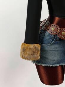 Amplova Áo thun dài tay hở vai cổ bẻ, thời trang và thanh lịch, thu/đông - Nhiều màu - Xem 6