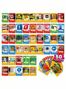 Zazumi 1SET Toddler Flash Cards Everyday Objects Vehicles Traffic Signs Space Astronomy Preschool Learning Toys For Kids Brain Development Attention Span Realistic Photos - Multicolor - View 14