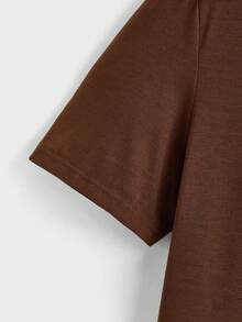 Manfinity Homme Montage Insel Pyramide Palme Grafik Muster Lässig Herren Braun T-Shirt