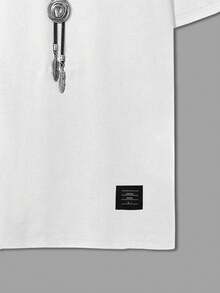 Manfinity Homme 2 件休闲宽松百搭简约男士短袖 T 恤 - 白色 - 查看 5