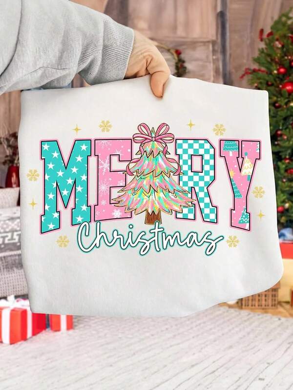 INAWLY 女士运动衫、新年快乐运动衫、圣诞节上衣、2026 年新年快乐礼物、家庭装新年衬衫。圣诞派对 T 恤。可爱的圣诞节礼物，兄弟姐妹礼物，姐妹礼物，妈妈礼物，母亲节礼物，休闲简约时尚运动衫