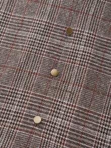 GlowEve CURVE 大码女式优雅休闲格子A字裙，秋冬