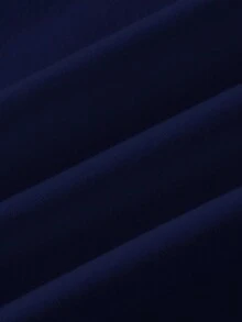 SHEIN EZwear Women's Loose Half-Zip High Neck Vintage Car Print Fleece Sweatshirt, Suitable For Fall/Winter, Y2K, Street Style - Navy Blue - View 4