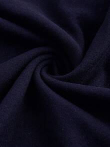 SHEIN EZwear 2 件海军蓝和白色休闲简约基本款圆领短袖 T 恤，适合春夏季 - 彩色 - 查看 6