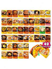 1SET Toddler Flash Cards Realistic Photo Fruits Vegetables Sports Occupations Behavior Preschool Learning Toys For Brain Development Attention - Multicolor - View 10