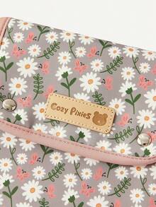 Cozy Pixies 1 Túi thay tã bằng vải Oxford, túi đa năng tiện dụng, có đệm thay tã có thể tháo rời và gấp gọn, có thể treo trên xe đẩy, dùng làm túi đựng tã, túi đựng khăn giấy, thích hợp để cất giữ và sử dụng. - Xám - Xem 9