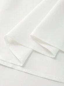GlowEve 女士百搭撞色中长裙，独特设计高腰垂坠裙 - 黑色 - 查看 6