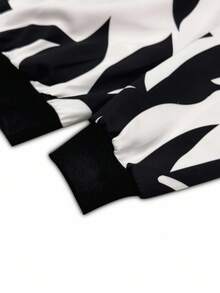 EMERY ROSE 女式休闲植物印花夹克，秋季 - 白色 - 查看 6