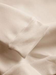 INAWLY Women's Halloween Pumpkin Embroidery Pattern Crew Neck Sweatshirt - Apricot - View 4