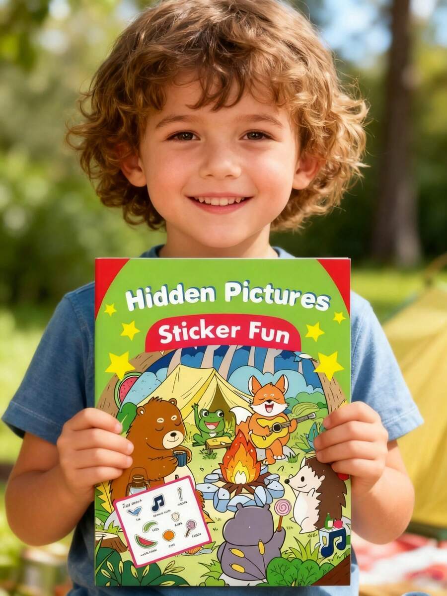 Zazumi 1PC Brain Teaser Quiet Book Find And Color Activity Sensory Learning Toy Educational Puzzle Games For Focus And Early Development - Multicolor - View 1