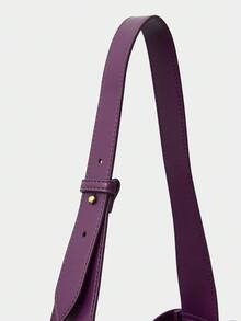 MOTF WOMEN'S SIMPLE COMMUTING SHOULDER BAG, EYE-CATCHING WORK BAGS FOR WOMEN - Elegant purple - View 6