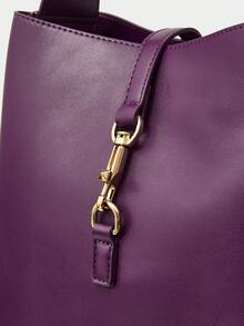 MOTF WOMEN'S SIMPLE COMMUTING SHOULDER BAG, EYE-CATCHING WORK BAGS FOR WOMEN - Elegant purple - View 5