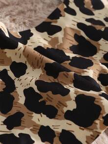 6 st set med leopardmönster och minimalistiskt, bygelfritt set med låg midja och trosor för kvinnor