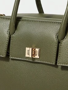 SHECARRY 女士休闲大容量托特包情人节手提包 - 軍綠色 - 查看 5