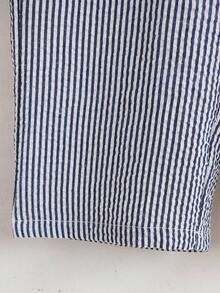 SHEIN Playful Pals 女宝宝荷叶边领条纹长袖上衣配阔腿裤可爱两件套