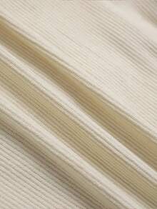 EMERY ROSE Áo nỉ nhung cổ tròn tay dài in chữ MAMA thời trang tối giản dành cho nữ, quà tặng bạn bè, mùa thu/đông - Màu be - Xem 4