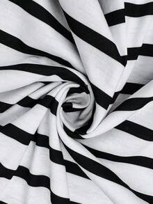 EMERY ROSE New Plus Size Women Fashion Printed Striped Button Long Sleeve Blouse - Multicolor - View 5