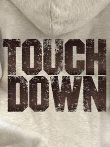 INAWLY Women's Drop Shoulder Letter Print Long Sleeve Sweatshirt - Light Grey - View 6