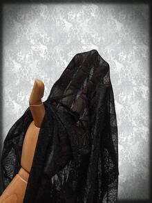 SHEIN ICON Short See Through Long Sleeve Top - Black - View 8