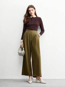 CUCCOO BIZCHIC 女士尖头粗跟穆勒鞋，米色百搭简约百搭通勤工作鞋 - 米色 - 查看 9