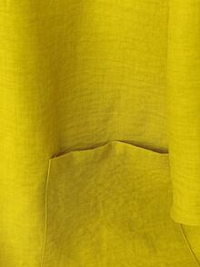 EMERY ROSE Conjunto de 2 piezas de talla grande para mujer con top de cuello en V de 3/4 de manga + pantalones rectos, de unicolor, ropa casual de oficina - Amarillo - Ver 3
