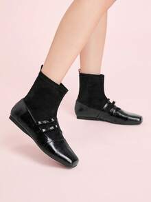 CUCCOO DOLLMOD Botas de tobillo negras para mujer Daphne para otoño/invierno - Negro - Ver 3