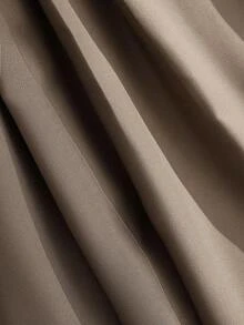 Franclia Elegant Fashion Shiny Fabric Top And Pleated Midi Skirt 2 Pieces Set, Suitable For Layering Or Standalone Wear, Autumn/Winter - Multicolor - View 8