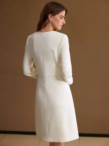 MOTF PREMIUM WOMEN'S ELEGANT FLORAL EMBROIDERED SHORT DRESS