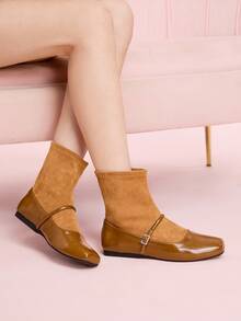 CUCCOO DOLLMOD Daphne Women's Black Ankle Boots For Autumn/Winter - Brown - View 5