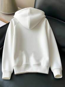 Franclia Embroidered Commuter Style Zip-Up Hooded Sweatshirt, Gift For Friends - Black - View 2