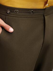 Manfinity Bizformal Men's Fashionable Versatile Solid Color Tapered Suit Pants Baggy Curious George