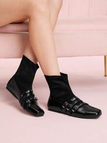 CUCCOO DOLLMOD Daphne Women Black Ankle Boots For Autumn/Winter - Black - View 4