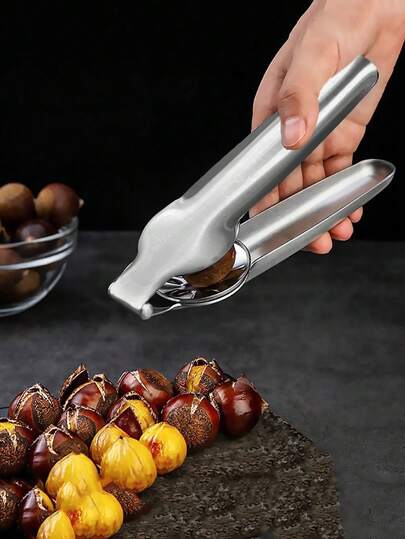 Utensile speciale in acciaio inossidabile per sbucciare le castagne, apriscatole domestico per castagne crude, coltello a croce per sbucciare e togliere il guscio delle castagne