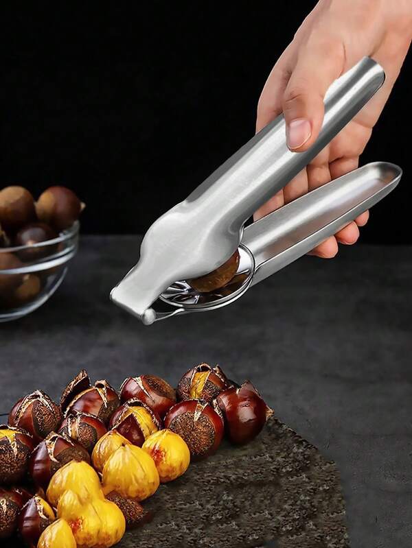 Stainless Steel Chestnut Peeling Special Tool, Household Raw Chestnut Opener, Cross Knife Chestnut Peeling And Shell Peeling Tool