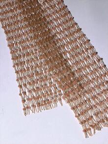 EgrlEra Women's Rhinestone Fishnet Cropped Top, Suitable For Bar, Party, Music Festival