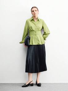 CUCCOO BIZCHIC Giày cao gót mũi vuông cổ điển hở gót cho nữ, màu đen, đa năng cho trang phục hàng ngày, đi làm, mua sắm, đi làm - màu đen - Xem 9