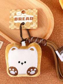 Lindo set de encantos de peluche en forma de pan y llavero de rosquilla con correa - Regalo de juguete de peluche de comida kawaii para decorar bolsos, mochilas y carteras