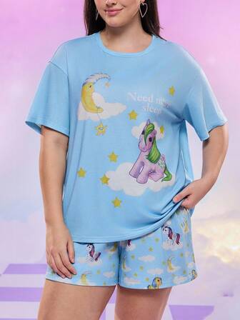My Little Pony X SHEIN Plus Size Pajama Sets